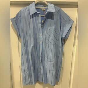 Entro Shirt Dress (oversized).  Size small.  Pockets. NWT